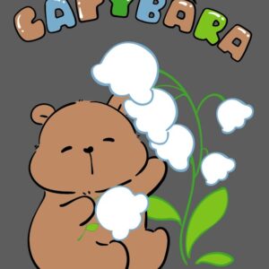 Capybara con flores