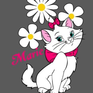 Gatita Marie, flores
