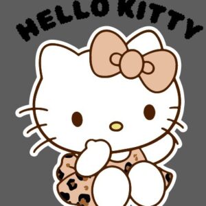 Hello kitty, sentada