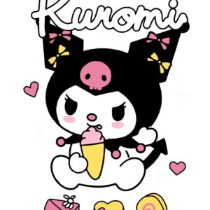 Kuromi comiendo helado