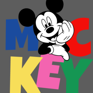 Mickey, letras y rostro