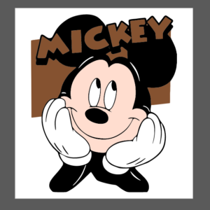 Mickey Mouse, fondo café