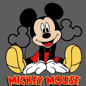 Mickey Mouse, sentado