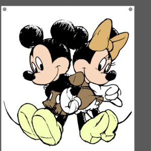 Mickey y Minnie, dibujo