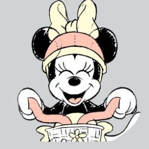 Minnie en bicicleta