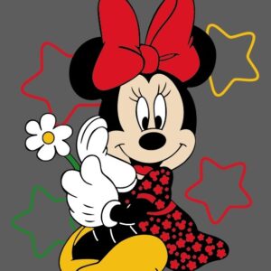Minnie sentada con flor