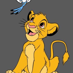 Simba con un ave