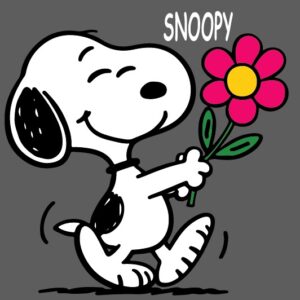 Snoopy con flor, Peanuts