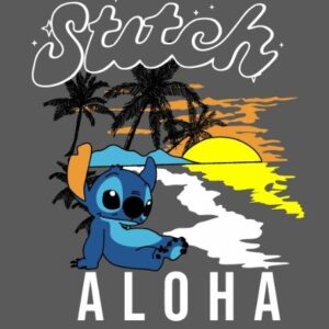 Stitch aloha en playa
