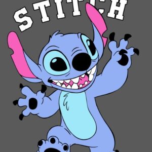 Stitch feliz, saludando