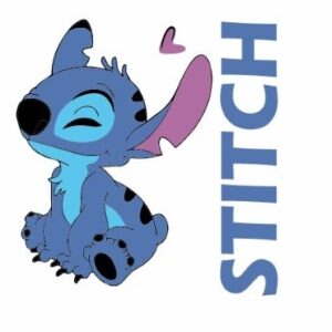 Stitch sentado de lado