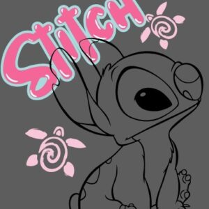 Stitch sentado, silueta