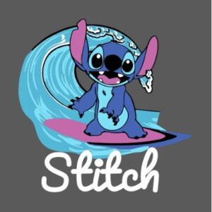 Stitch surfeando