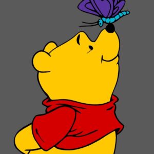 Winnie the pooh, mariposa